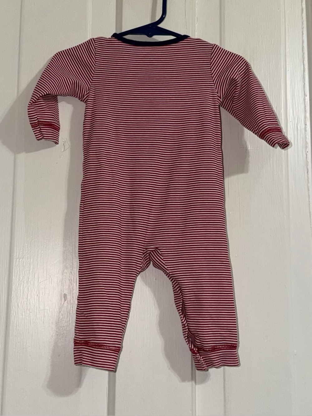 Boys 6 month infant one piece Red & White Striped Baby One-Piece - Picture 2 of 4